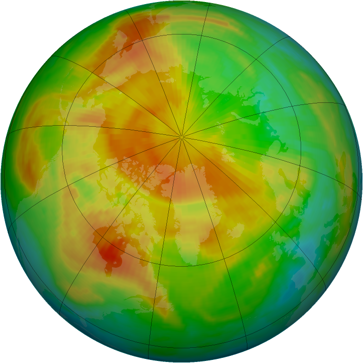 Arctic ozone map for 03 May 1997
